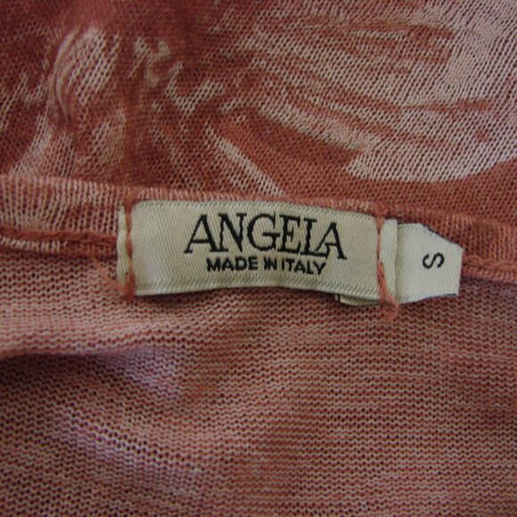 Crochet Lace Floral Tank Top Italy Soft Pink Salmon Boho Flowy Loose Size Small - Picture 3 of 13